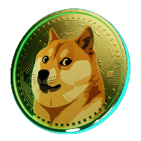 Leuchtender Dogecoin mit Neon-Schaltkreisen f&uuml;r Krypto-Einzahlungen bei Roby Casino