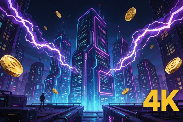 Cyberpunk-Stadt Slot-Spiel mit leuchtenden Neon-Wolkenkratzern in der Roby Casino Spielebibliothek