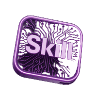Leuchtendes Skrill E-Wallet Icon mit Neon-Linien f&uuml;r schnelle Online-Zahlungen bei Roby Casino